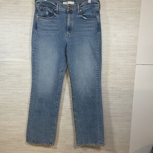 AYR The Sugar Light Medium Wash Straight Leg Premium Denim Jeans 33